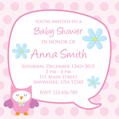 baby shower invitation with cute design