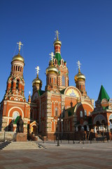 Fototapeta na wymiar Cathedral of the Annunciation in Yoshkar-Ola. Russia, Republic of Mari El