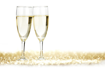 Two champagne glasses