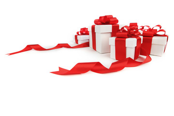 Boxes with presents