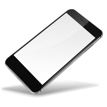 Mobile smart phone isolated on white.
