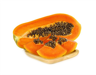 papaya isolate on  white background
