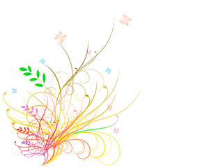 Abstract Flower on white background