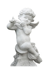 Fototapeta na wymiar Cupid sculpture isolated on white background