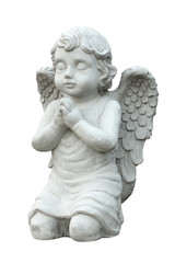 Fototapeta na wymiar Cupid sculpture isolated on white background