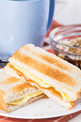 kaya toast with soft boiled egg