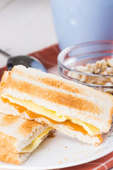 kaya toast with soft boiled egg