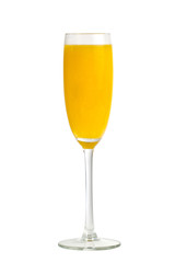 Orange juice in a champagne glass