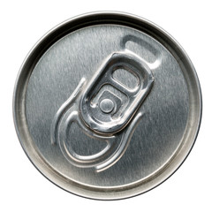 Aluminium drinks can from above (with clipping path)