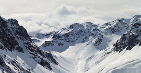 Silvretta mountains in Austria