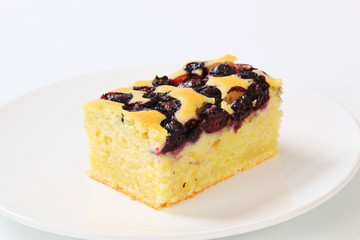 Blueberry cake slice