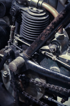 Vintage motorcycle engine