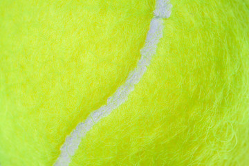 Macro photo of tennis ball surface