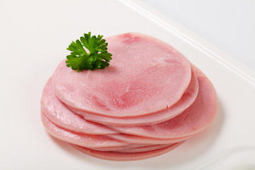 Thin slices of lean ham