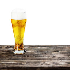 glass of beer on the table