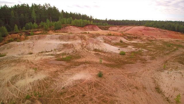 A aerial sand quarry area in Piusa Estonia. Piusa is a village in Orava Parish Põlva County in southeastern Estonia.