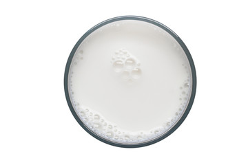 Glass of Milk From Above