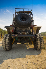 Upgraded off-road vehicle  overcomes the track