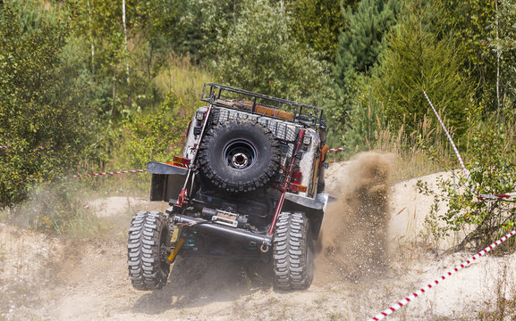 Upgraded off-road vehicle  overcomes the track