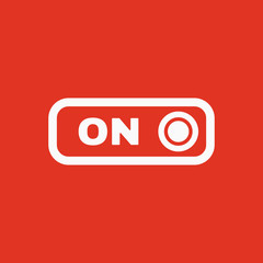 The on button icon. Switch symbol. Flat