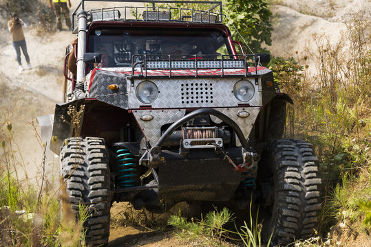 Upgraded off-road vehicle  overcomes the track