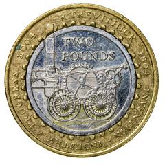 commemorative £2 coin (Richard Trevithick - the first full-scale steam locomotive)