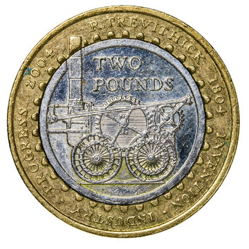 commemorative &pound;2 coin (Richard Trevithick - the first full-scale steam locomotive)