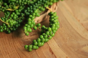 Fresh green pepper seeds