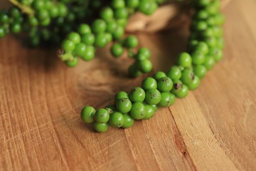 Fresh green pepper seeds