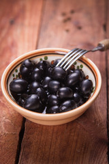 black olive in dish