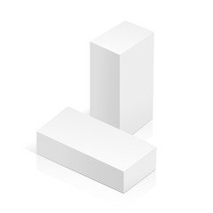 white 3D rectangles