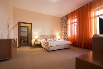 Elegant hotel bedroom interior