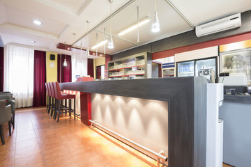 Interior of a modern cafe