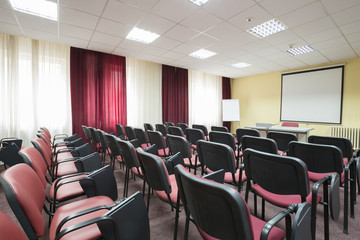 Interior of a presentation room