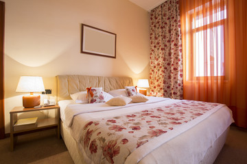 Elegant hotel bedroom interior