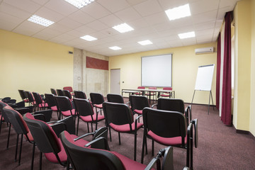 Interior of a presentation room