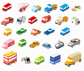 isometric flat cars
