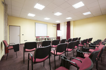 Interior of a presentation room