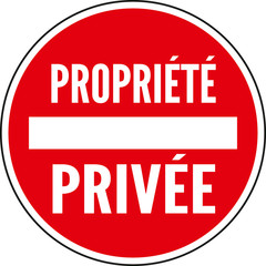 Panneau propriété privée - obrazy, fototapety, plakaty