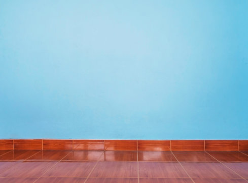 Light blue wall and floor tiles