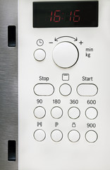 control panel for microwave oven