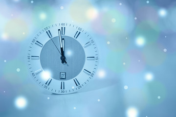 Fototapeta na wymiar New Year clock