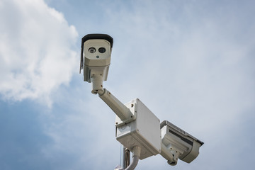 two of CCTV security camera