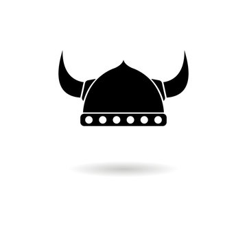 Icon viking helmet.