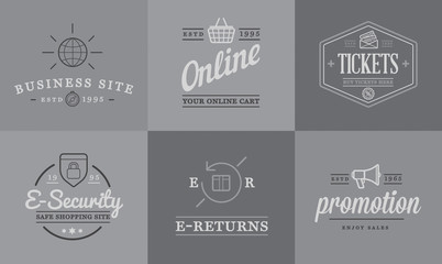 Set of Vector E-Commerce Icons Shopping and Online can be used as Logo or Icon in premium quality