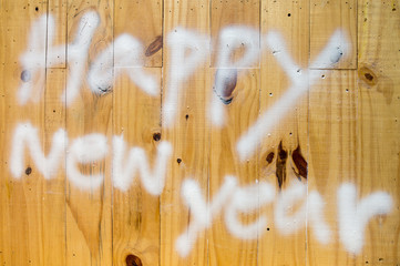 Happy New Year 2016 as a wooden background.
