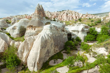 Lovely view on Red and Rose Valley in Cappadocia. Turkey.