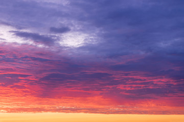 Bright sunset with dramatic cloudscape
