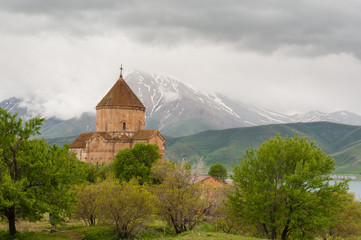 Fototapeta na wymiar Akdamar island with the Armenian Cathedral of the Holy Cross. Va