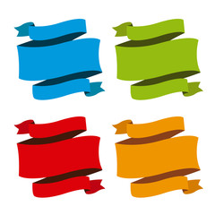 Cintas de colores triple mensaje, etiquetas para titulos